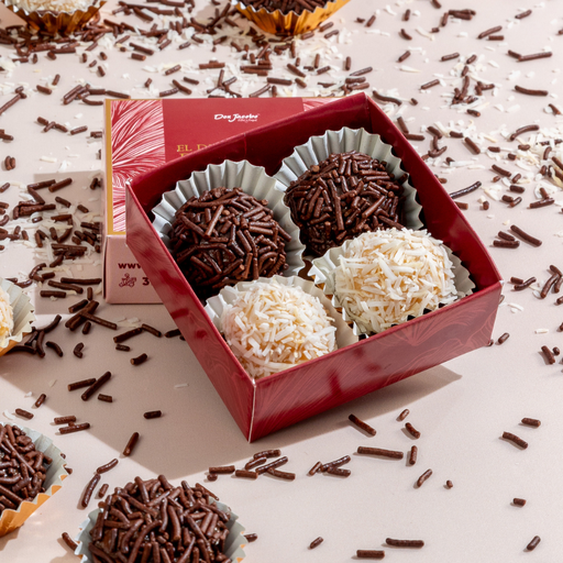 TRUFAS DE CHOCOLATE Y COCO x 4